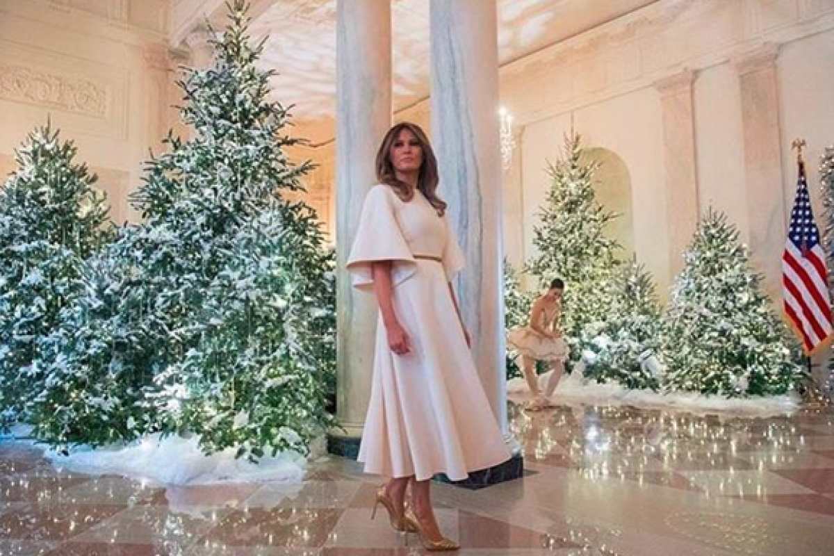 Первая леди США Мелания Трамп украсила Белый дом к Рождеству