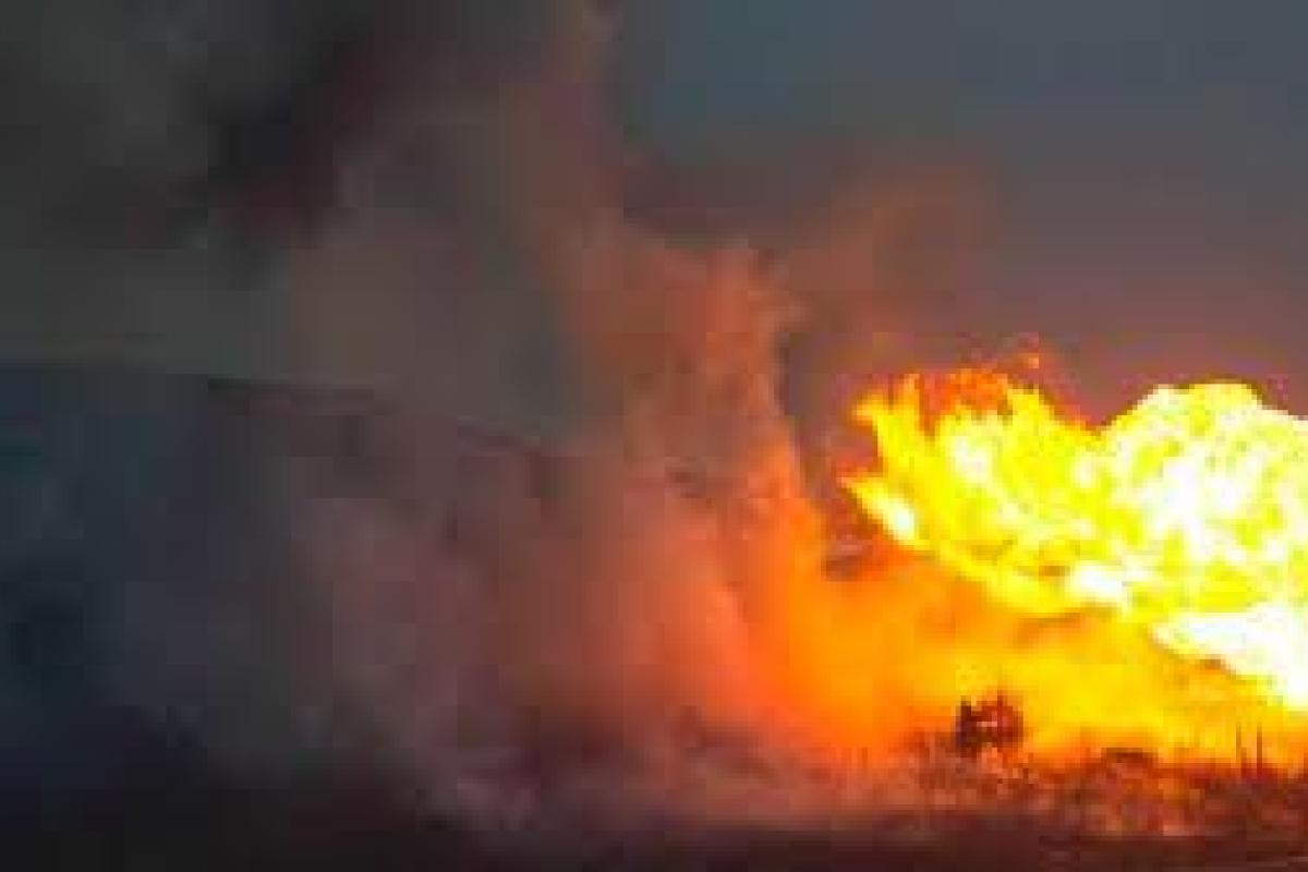 В России горел магистральный газопровод В России горел магистральный газопровод