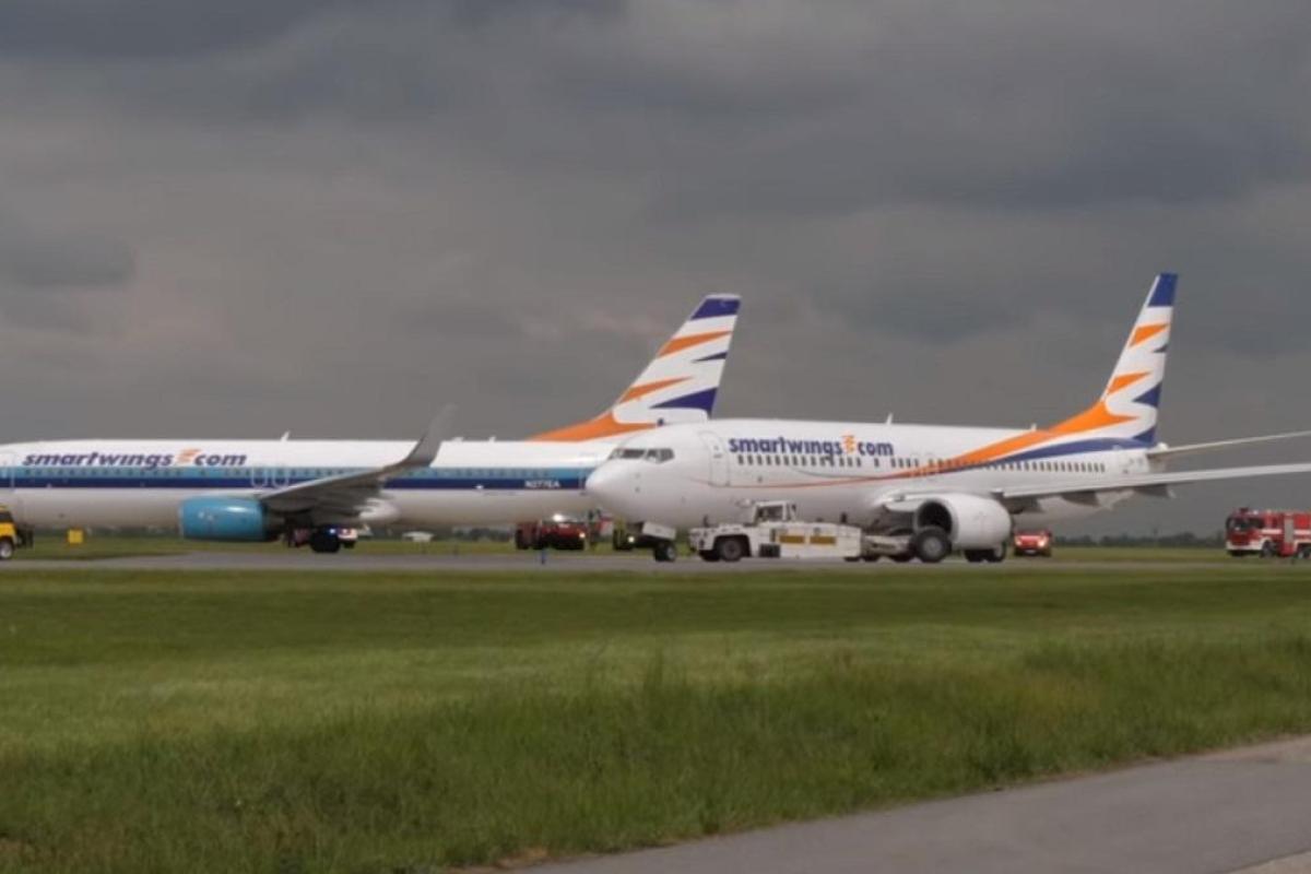 В аэропорту Праги столкнулись два пассажирских Boeing