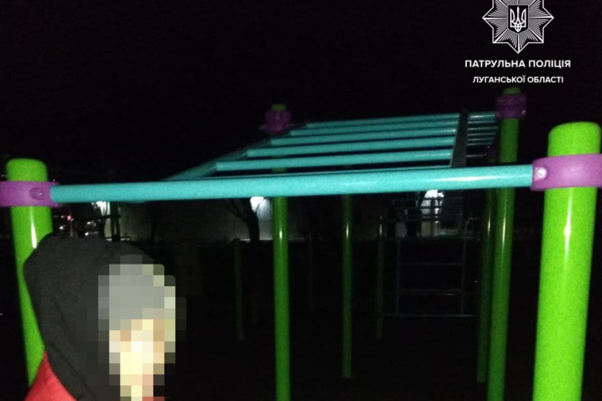 У Сєвєродонецьку копи "застукали" підлітків, які намагалися розібрати турнік на новому спортмайданчику