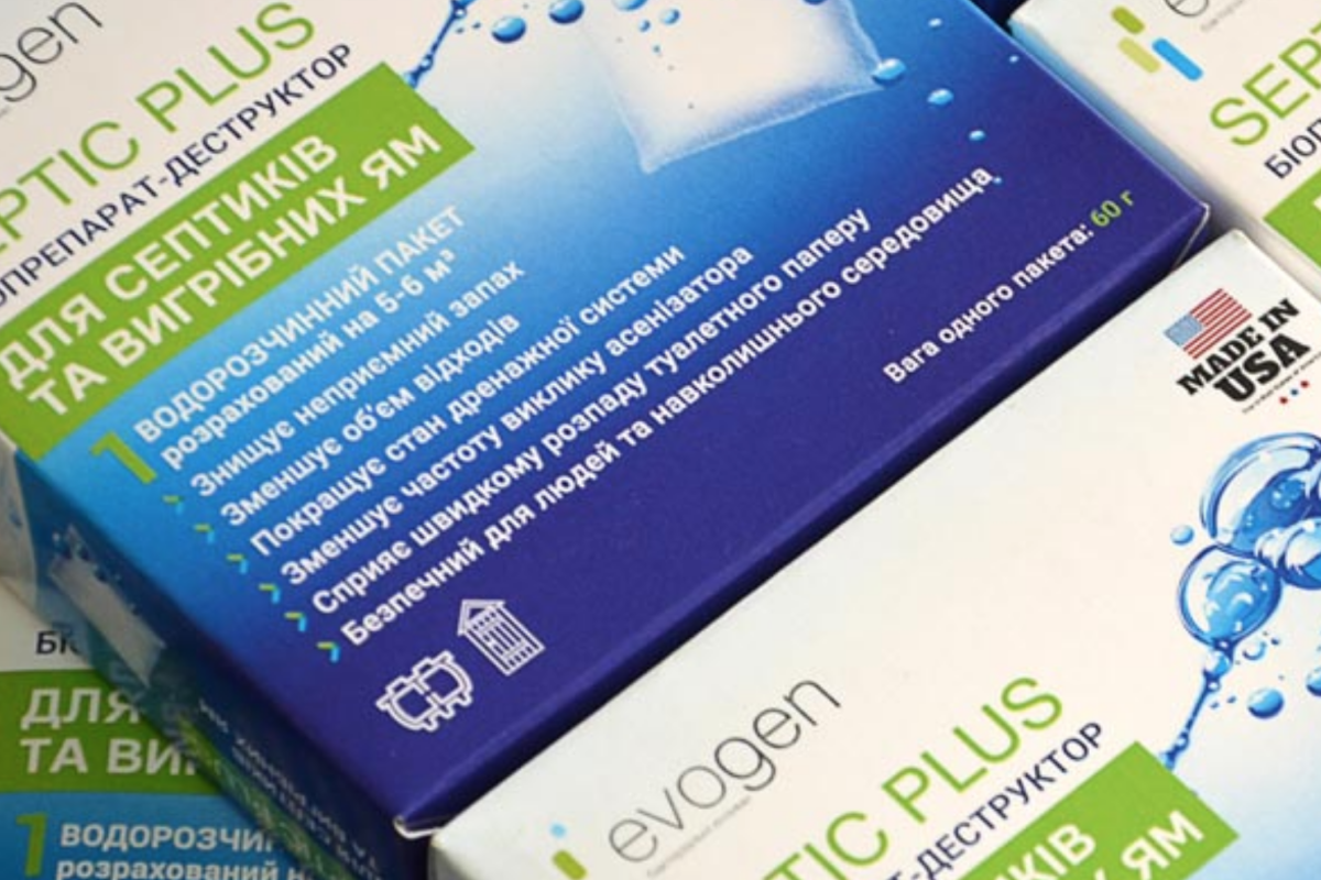 Как работает Evogen Septic Plus и в чем преимущества средства? бактерии для септиков и выгребных ям Evogen Septic Plus