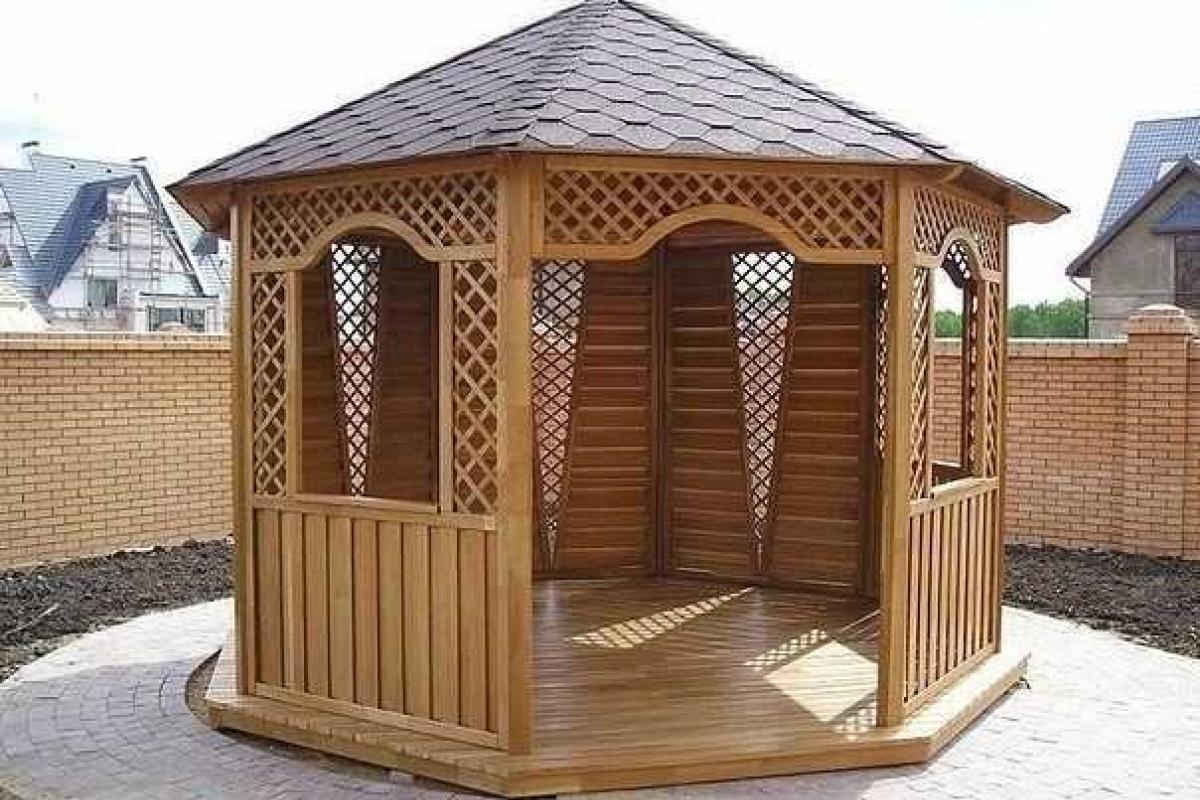 Выбираем беседку и место для нее