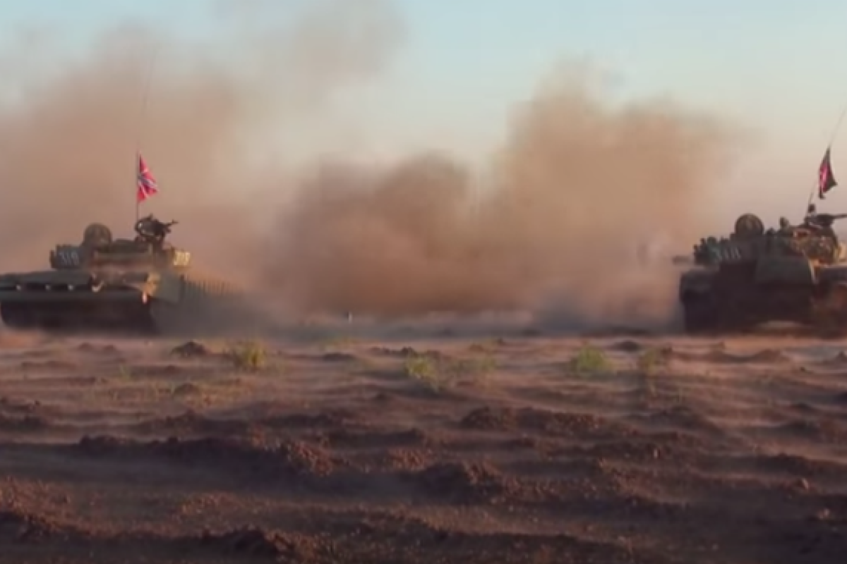 В Сети обнародовали видео мощной танковой атаки террористов «ДНР» 