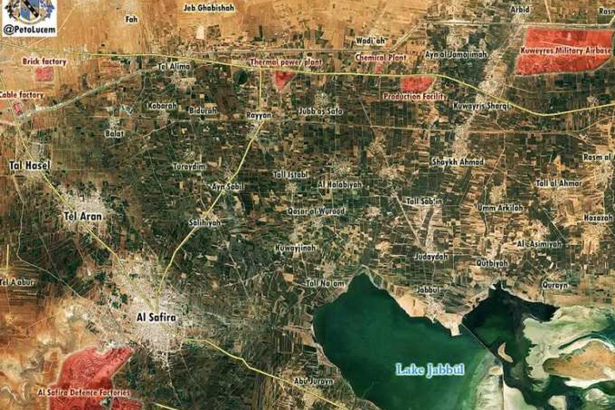 Карта боевых действий в Сирии на утро 27 сентября Карта боевых действий в Сирии на утро 27 сентября