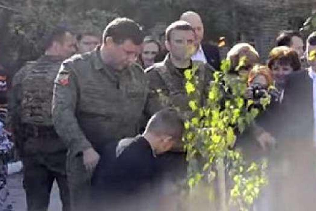 Захарченко в Горловке окружала охрана со всех сторон, - местные жители Захарченко в Горловке окружала охрана со всех сторон, - местные жители