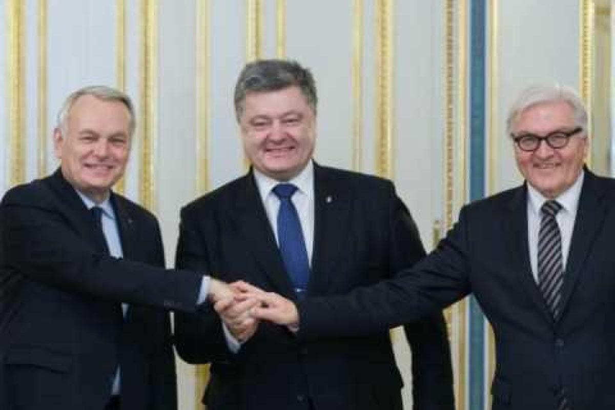 Порошенко в Киеве встретился с министрами иностранных дел Франции и Германии Порошенко в Киеве встретился с министрами иностранных дел Франции и Германии
