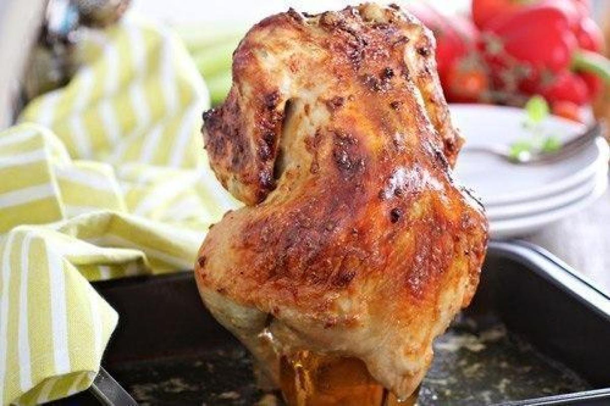 Курица запеченная на банке с пивом Курица запеченная на банке с пивом