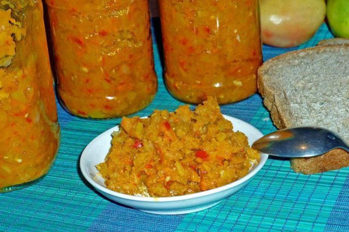 Икра из зеленых помидоров и тыквы Икра из зеленых помидоров и тыквы
