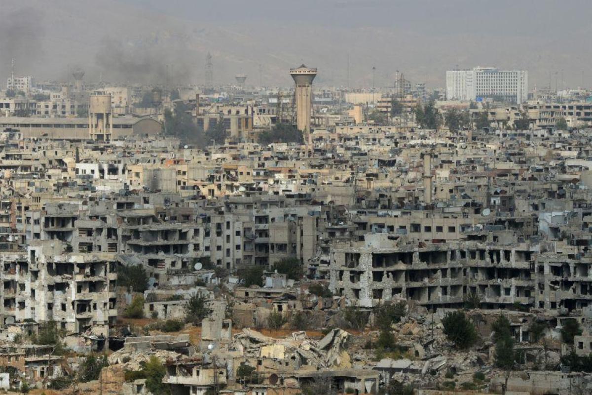 В сети появились кадры мощного взрыва в центре Дамаска В сети появились кадры мощного взрыва в центре Дамаска