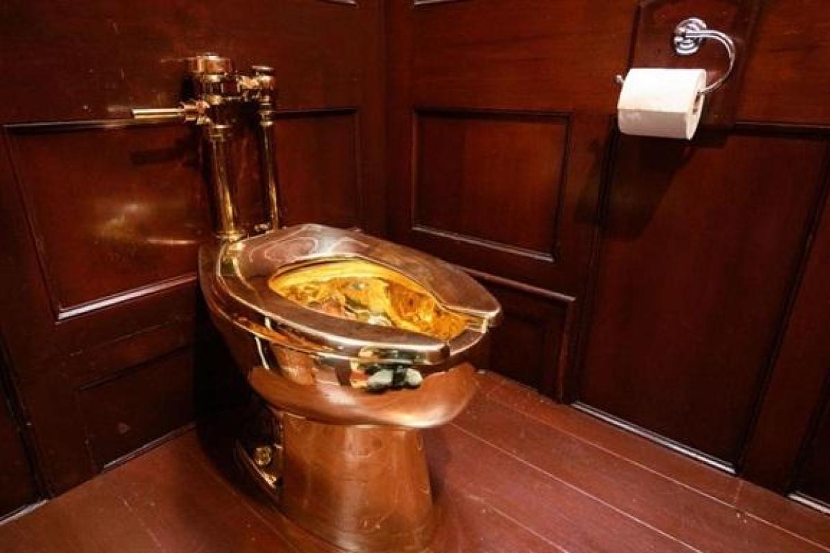 В Бленхеймском дворце произошел потоп из-за кражи золотого унитаза В Бленхеймском дворце произошел потоп из-за кражи золотого унитаза