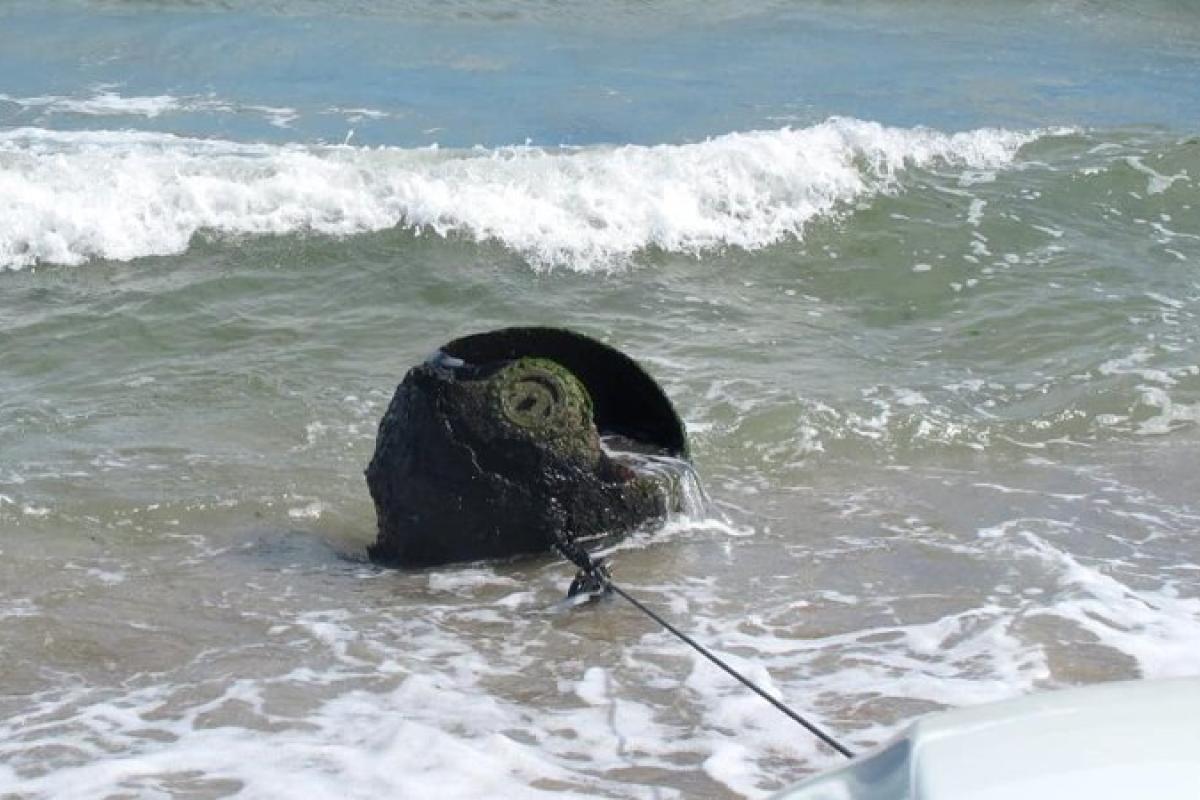 На один из пляжей Одессы вынесло якорную мину, - ОК "Юг" На один из пляжей Одессы вынесло якорную мину, - ОК "Юг"