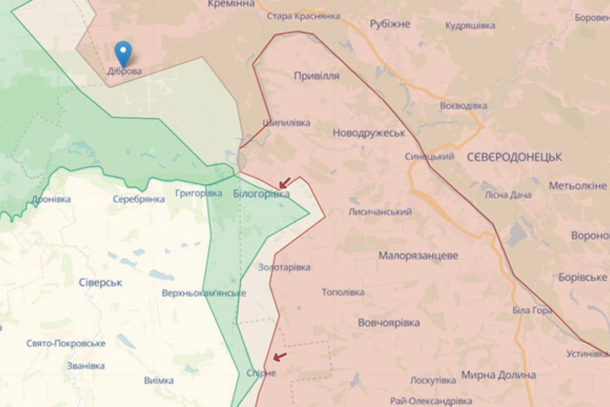 Ситуація на Луганщині: ЗСУ просунулися майже на 1,5 км у районі села Діброва Ситуація на Луганщині: ЗСУ просунулися майже на 1,5 км у районі села Діброва