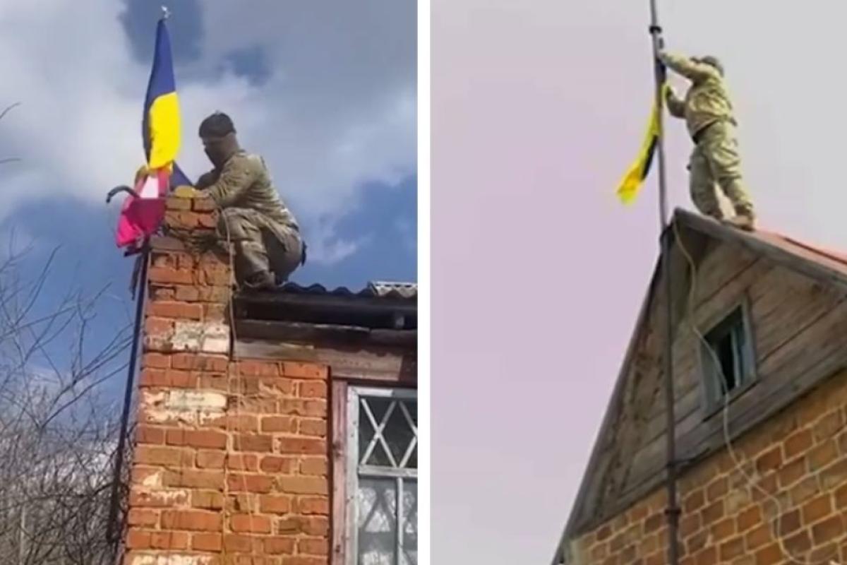 Українські воїни підняли прапор над трьома населеними пунктами у "сірій зоні" на Харківщині - відео