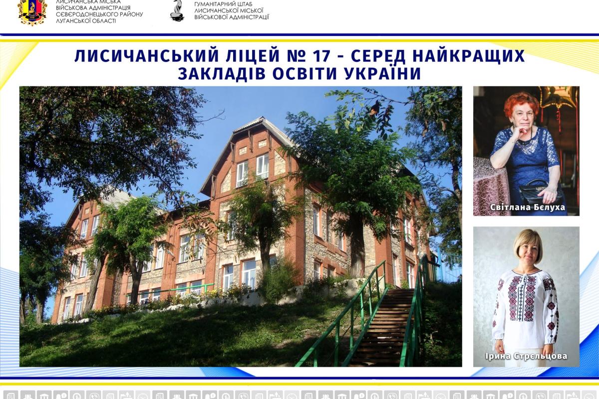 Лисичанский лицей вошел в топ-100 лучших школ Украины по итогам НМТ Лисичанский лицей вошел в топ-100 лучших школ Украины по итогам НМТ