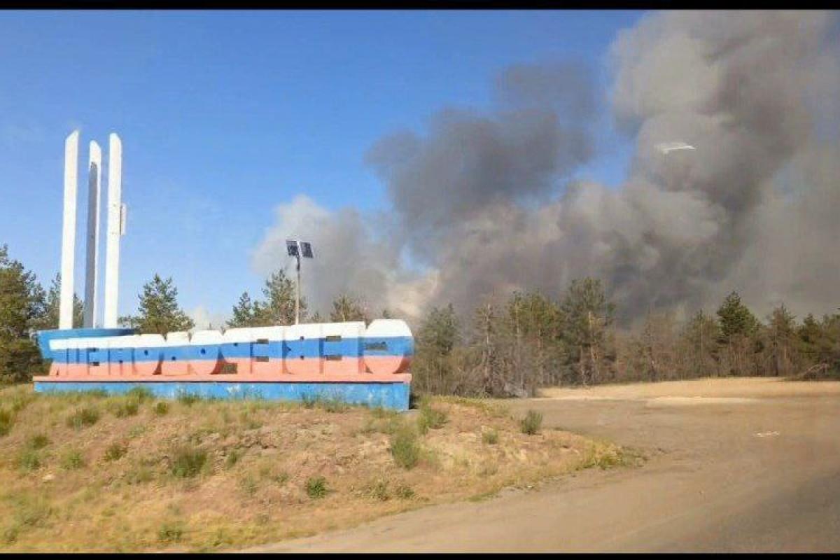 Недалеко от Северодонецка бушует лесной пожар - фото