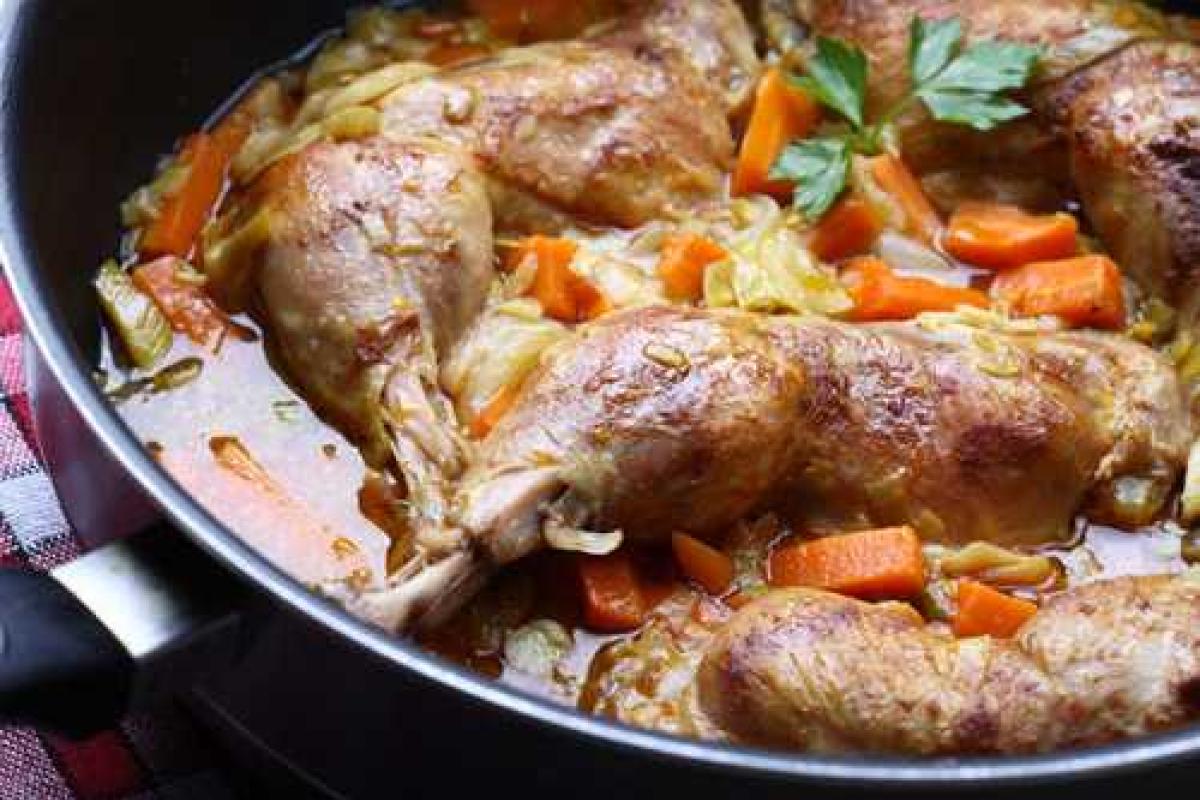 Куриные бедра запеченные с капустой Куриные бедра запеченные с капустой