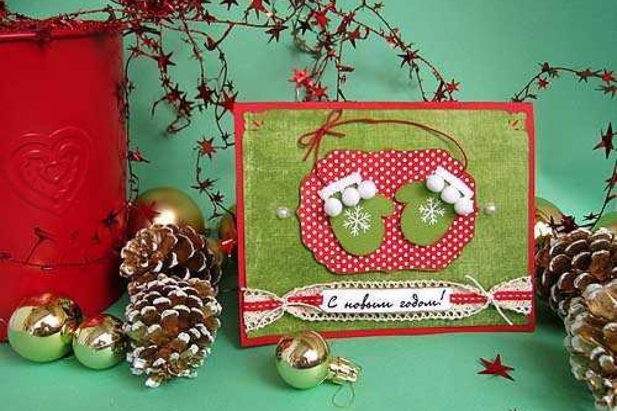 Как сделать новогоднюю открытку