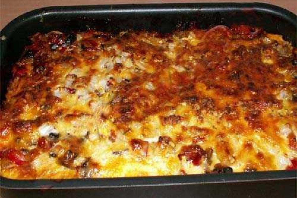 Ленивая пицца: из батона 