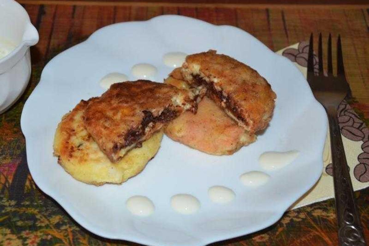 Сырники с шоколадом Сырники с шоколадом