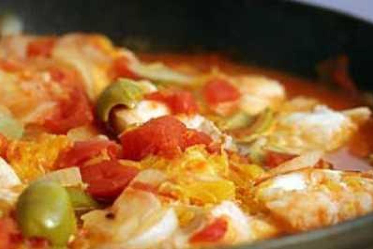 Запеченная рыба с оливками Запеченная рыба с оливками