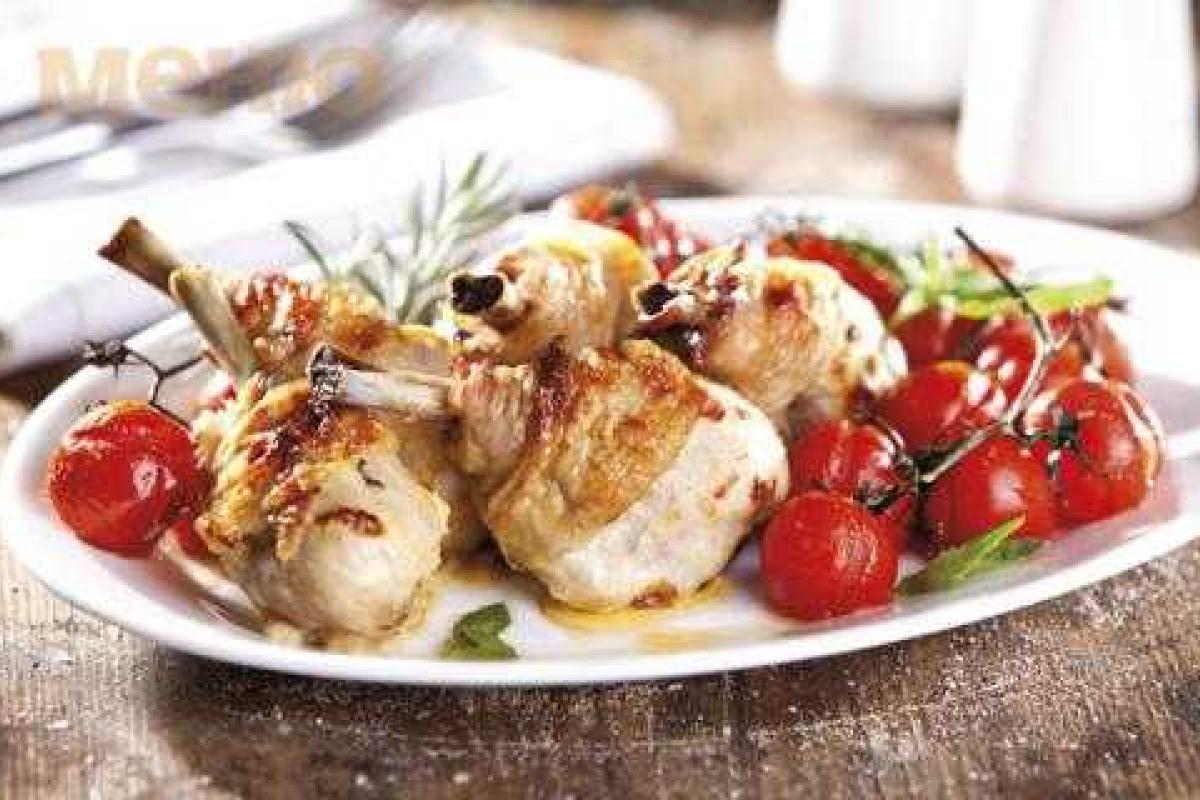 Жареные куриные ножки с помидорами и сыром маскарпоне Жареные куриные ножки с помидорами и сыром маскарпоне