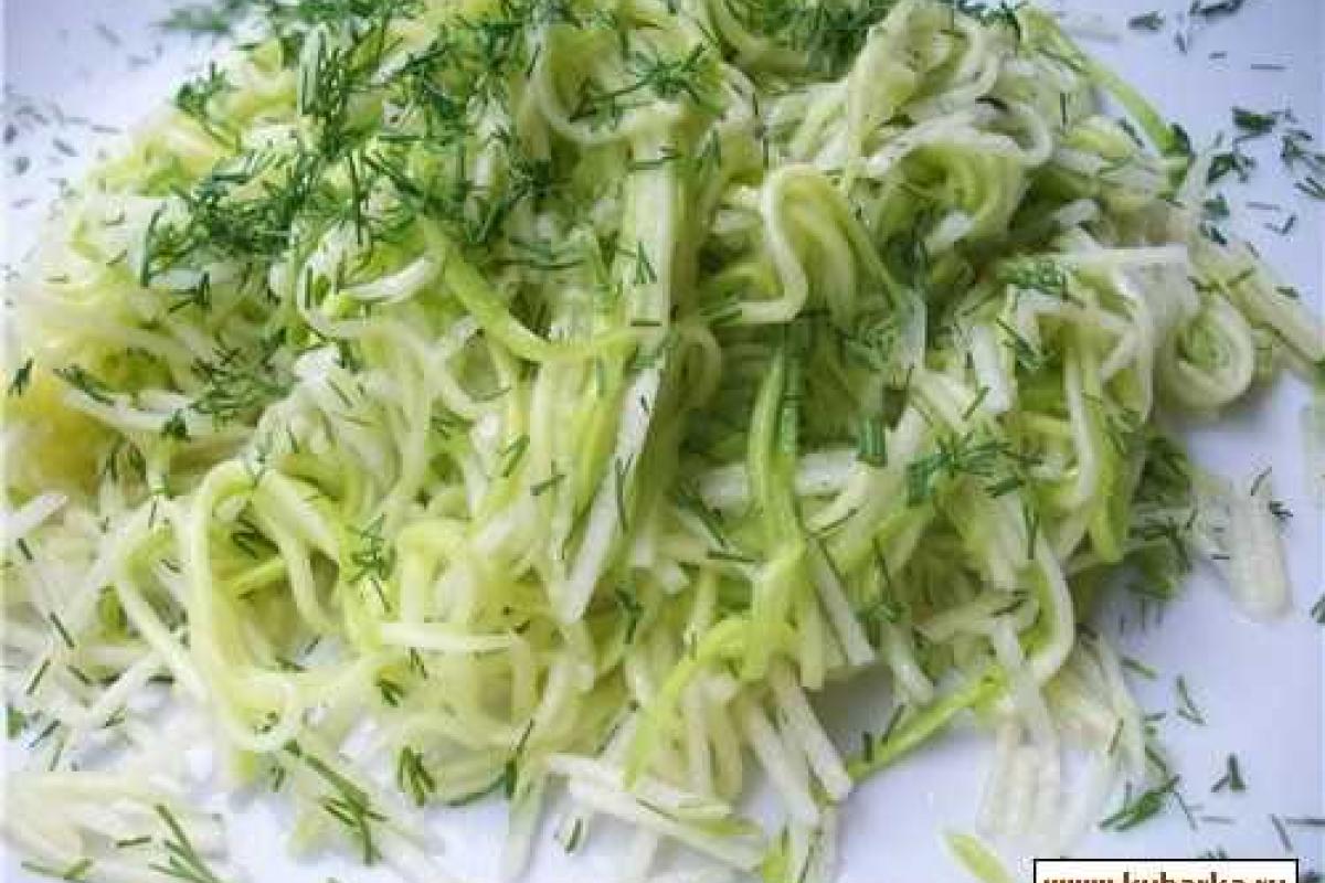 Салат из молодых кабачков Салат из молодых кабачков