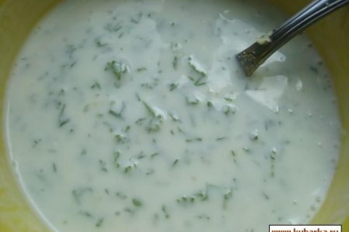 Салат с кефиром