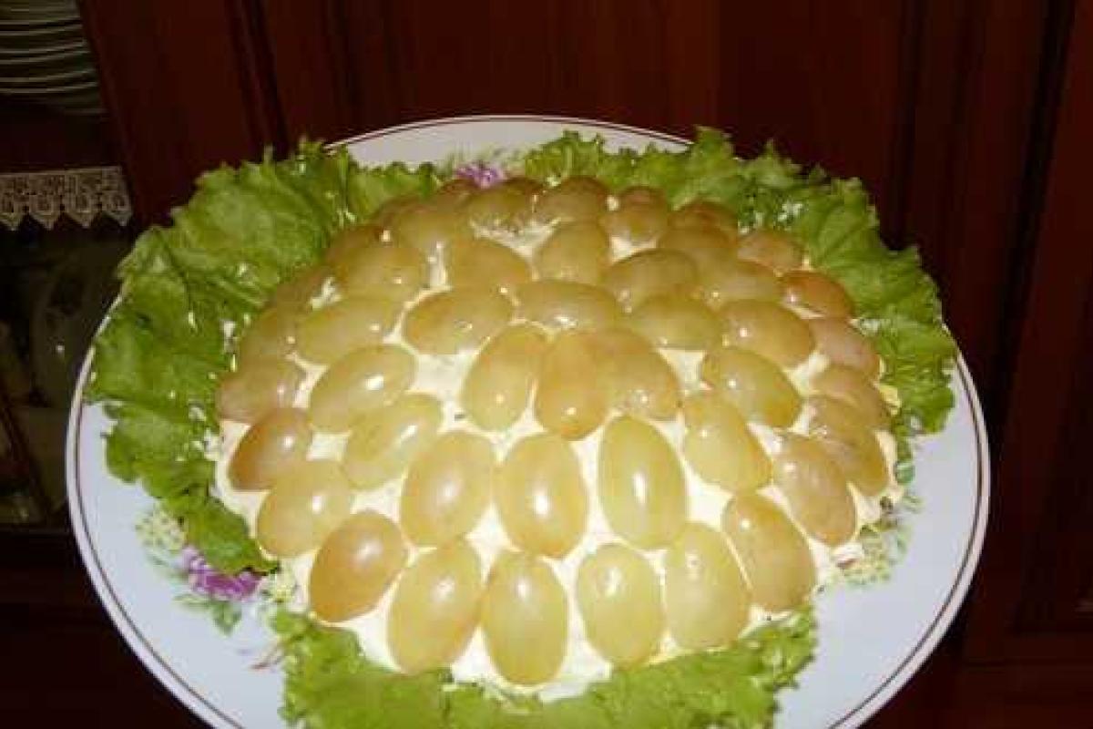 Салат с курицей и виноградом Салат с курицей и виноградом