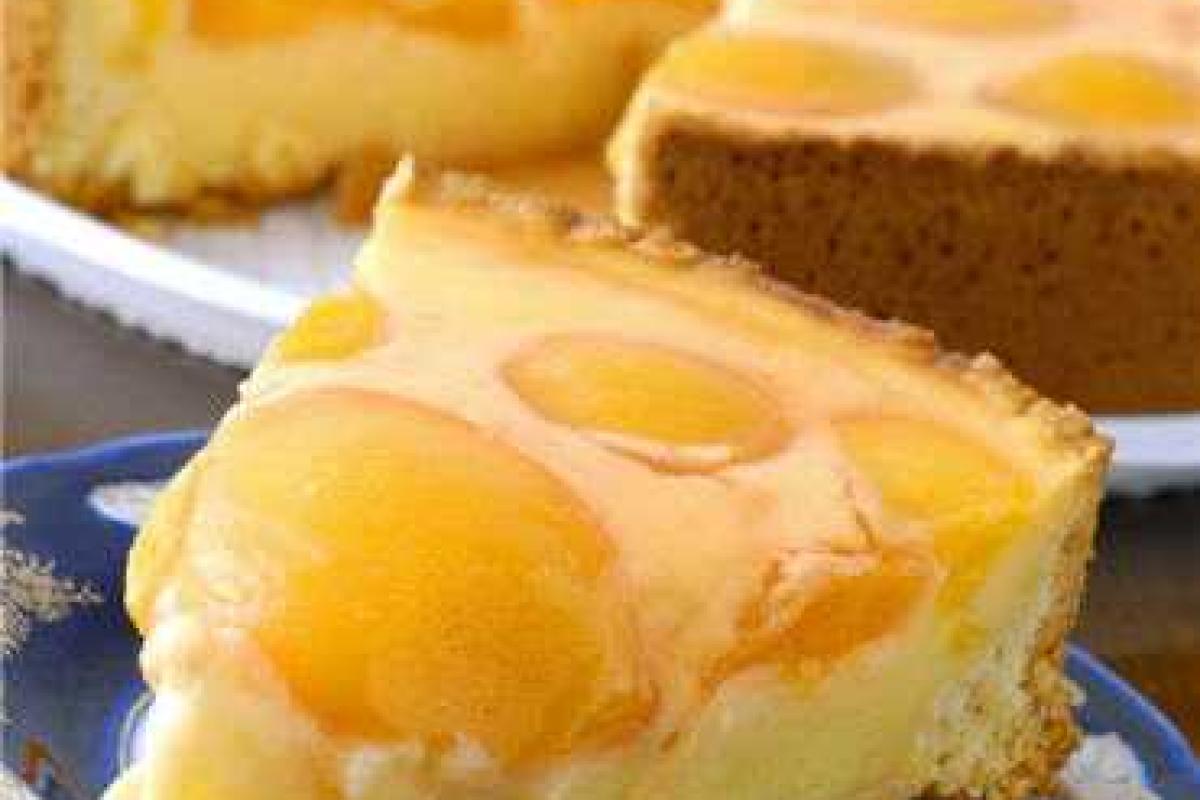 Пирог с персиками