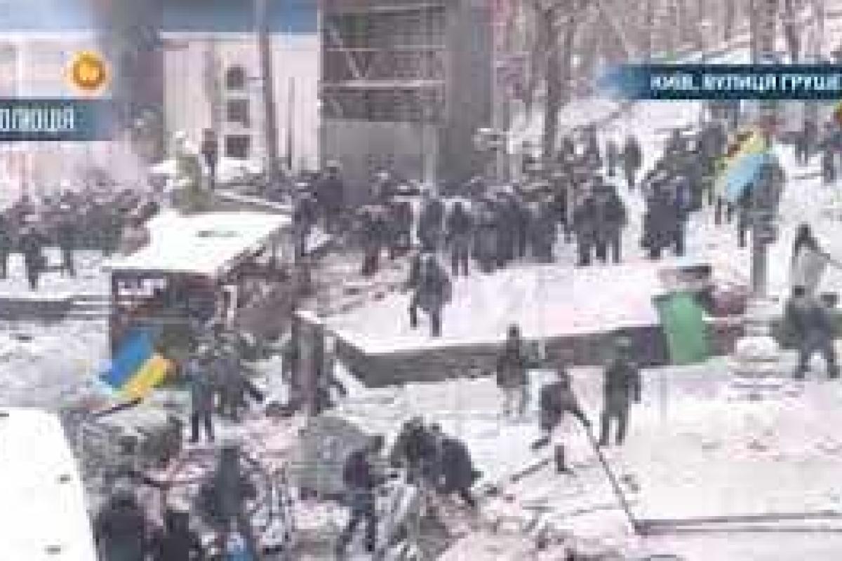 Видео: Киев, ул. Грушевского, 22.01.2014 Online 