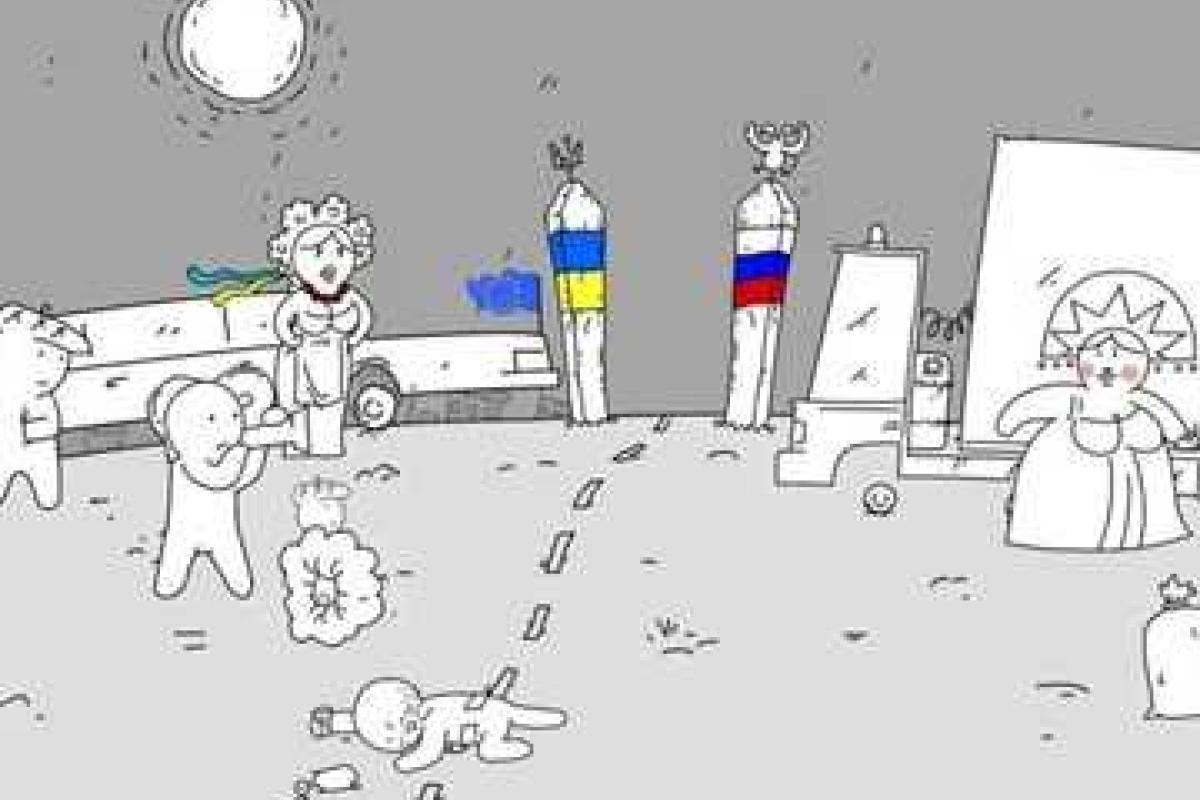 В сети "гуляет" мультик о гумконвое и очкующих русских десантниках В сети "гуляет" мультик о гумконвое и очкующих русских десантниках