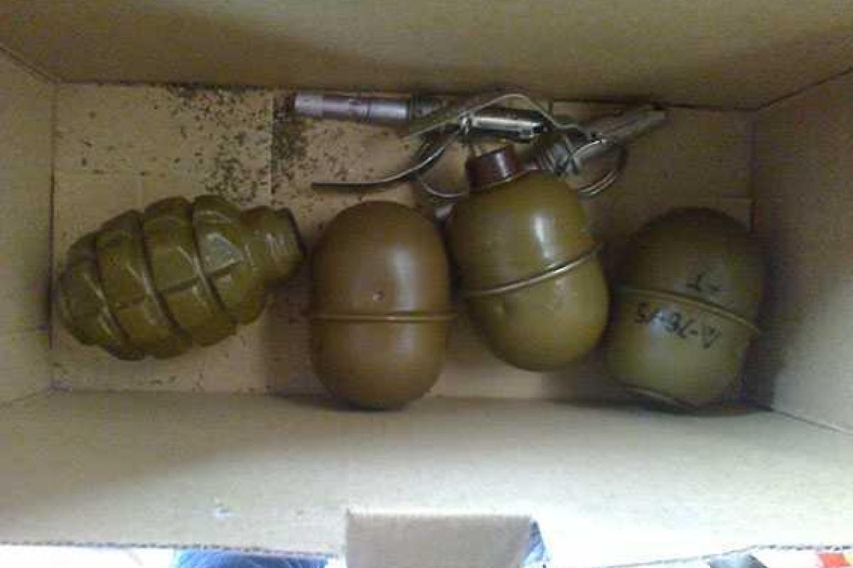 У жителя Донетчины изъяли 6 гранат и более 500 патронов