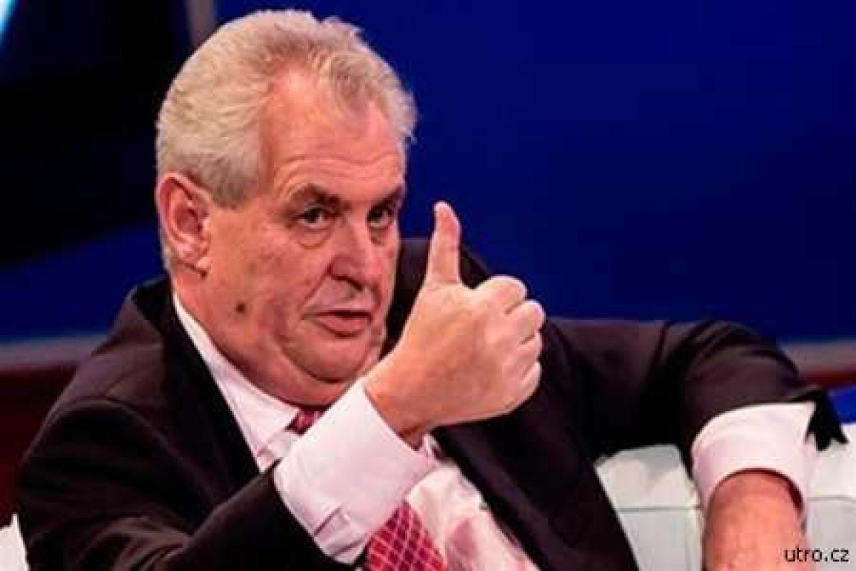 Президент Чехии Земан в прямом эфире матерился и хвалил Путина