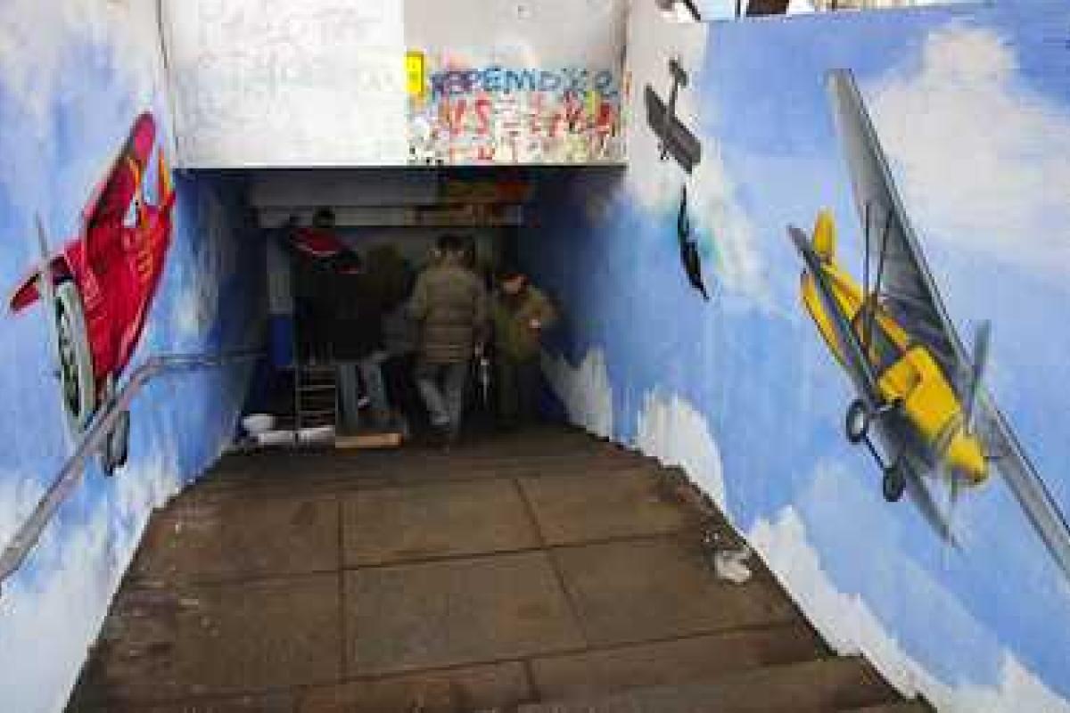 Самолеты и львы появятся в одесском переходе Самолеты и львы появятся в одесском переходе