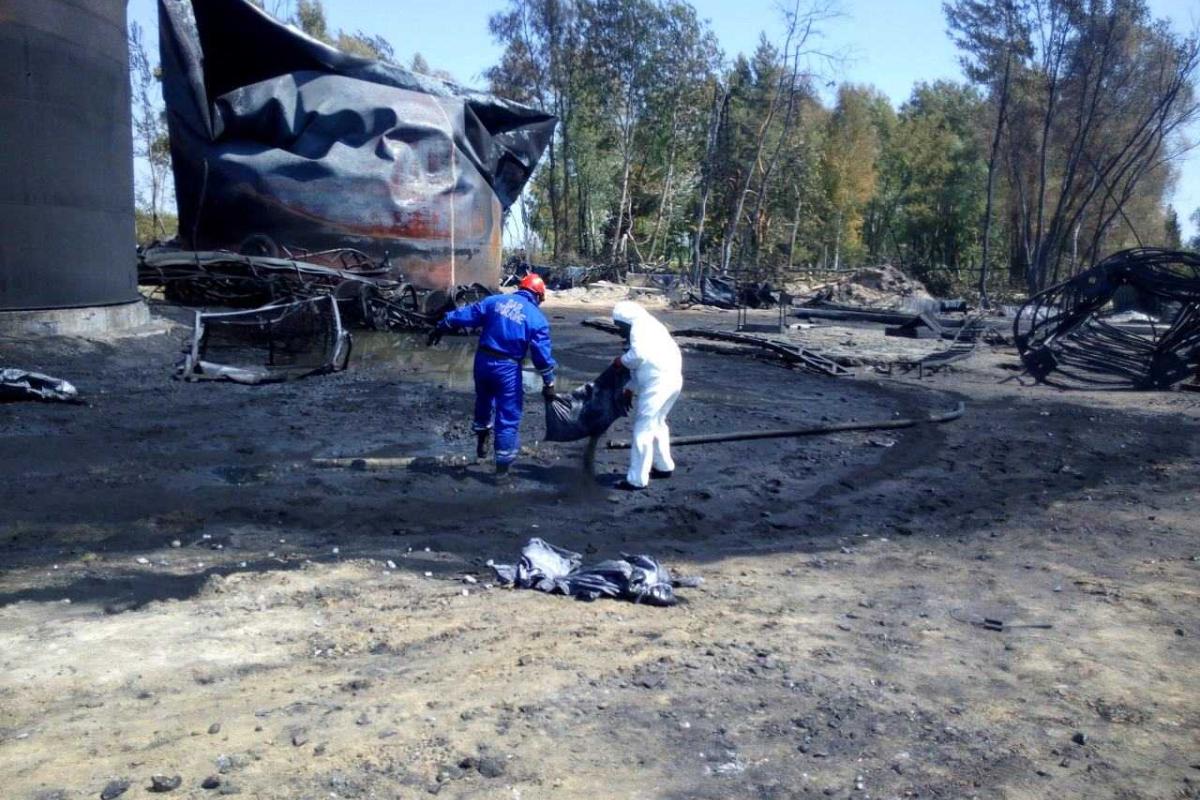 Информация о пожаре на нефтебазе "БРСМ-нафта" по состоянию на 09 час. 23 июня