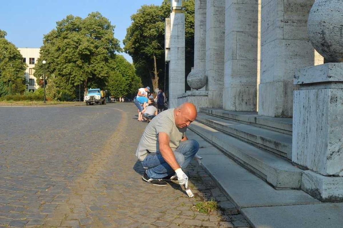 Москаль заставил Мустафу Найема стричь кусты