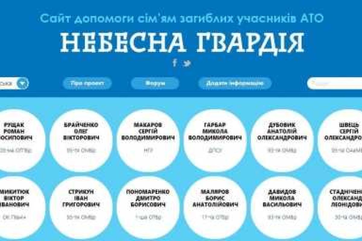 Начал работу сайт помощи семьям погибших участников АТО Начал работу сайт помощи семьям погибших участников АТО