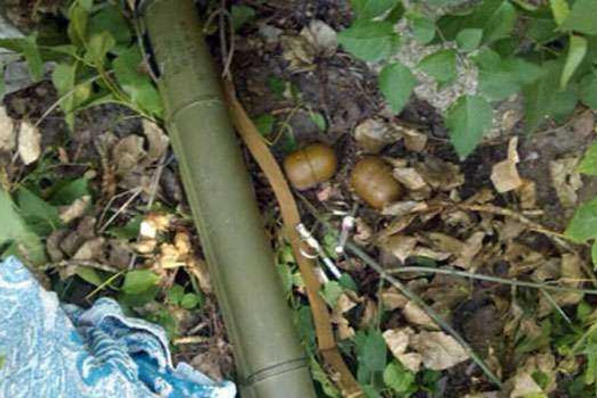 В Марьинке обнаружили тайник с оружием В Марьинке обнаружили тайник с оружием