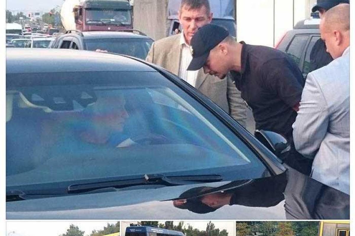 В Киеве остановили кортеж Григория Суркиса