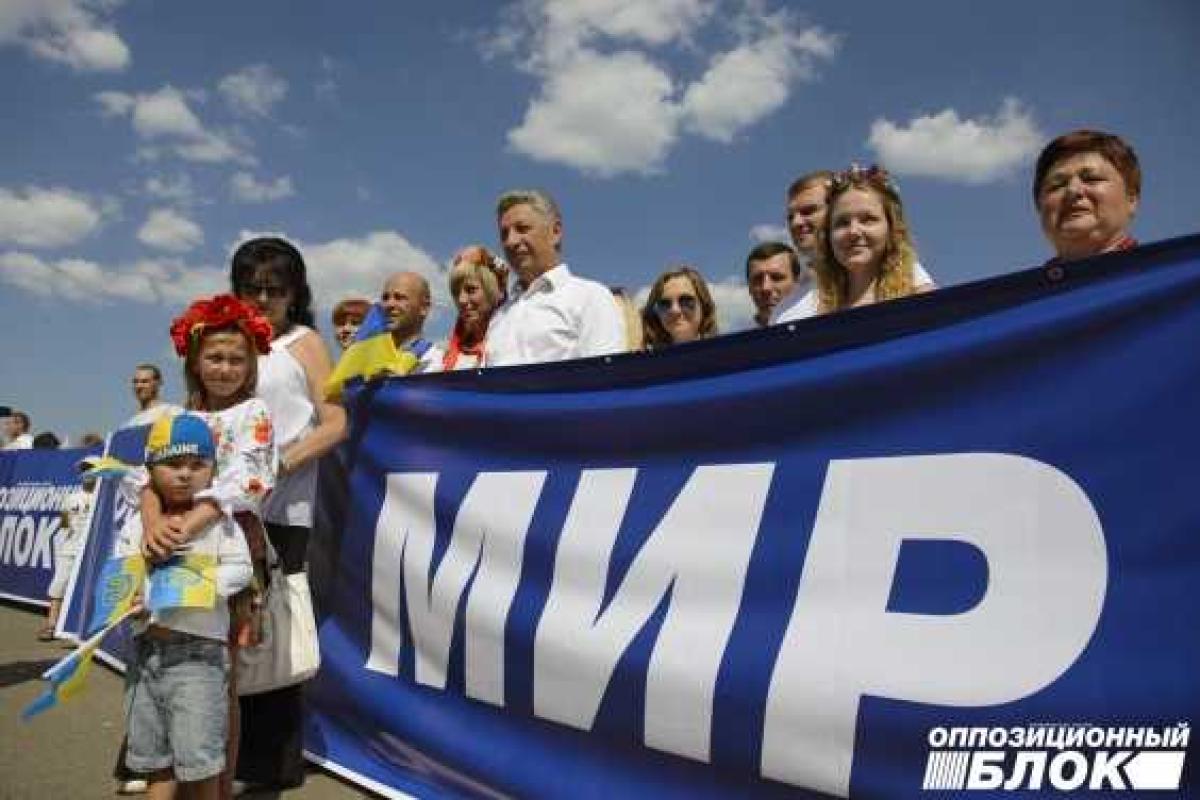 Оппозиционный блок провел общественную акцию в Киеве 