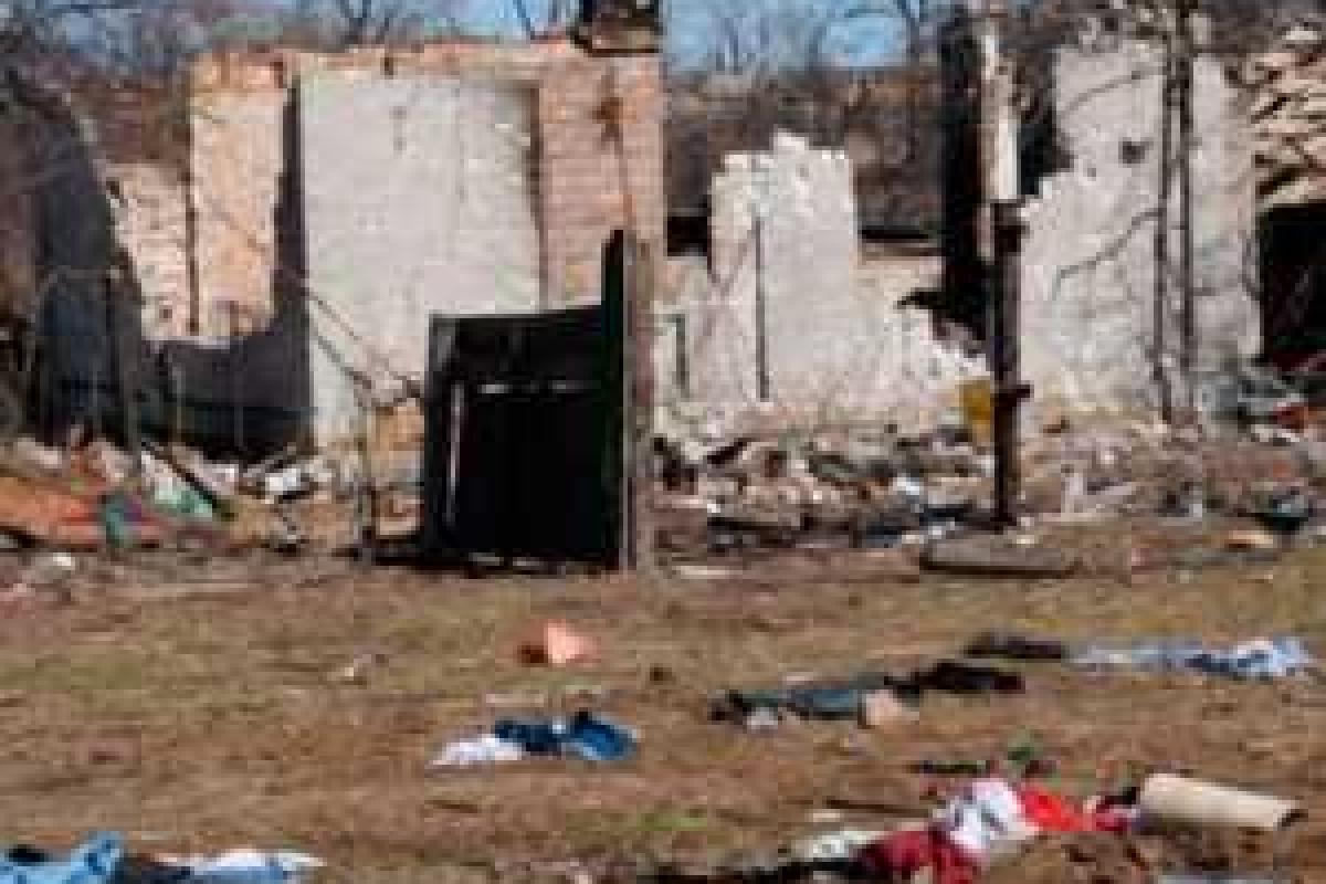 Подконтрольная боевикам деревня полностью разрушена и заброшена