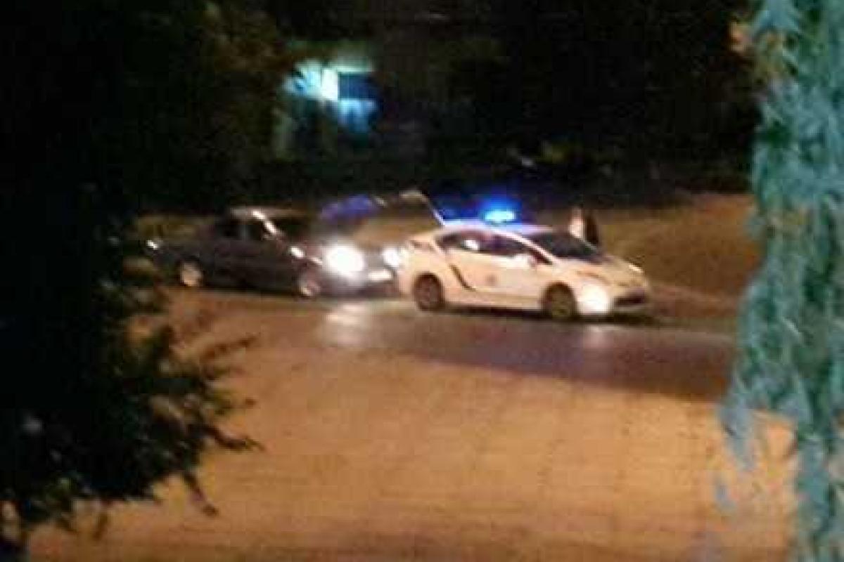 Во Львове "Волга" въехала в машину патрульной полиции