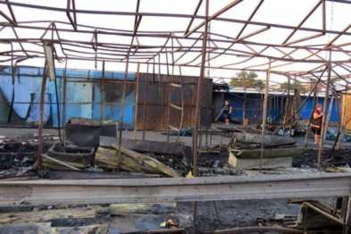 В Красноармейске сгорел рынок