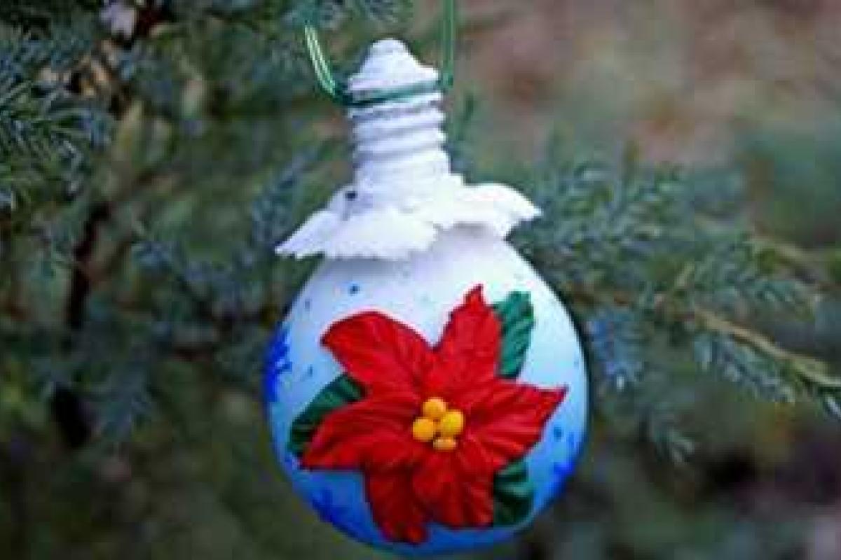 Ёлочная игрушка из лампочки своими руками Ёлочная игрушка из лампочки своими руками