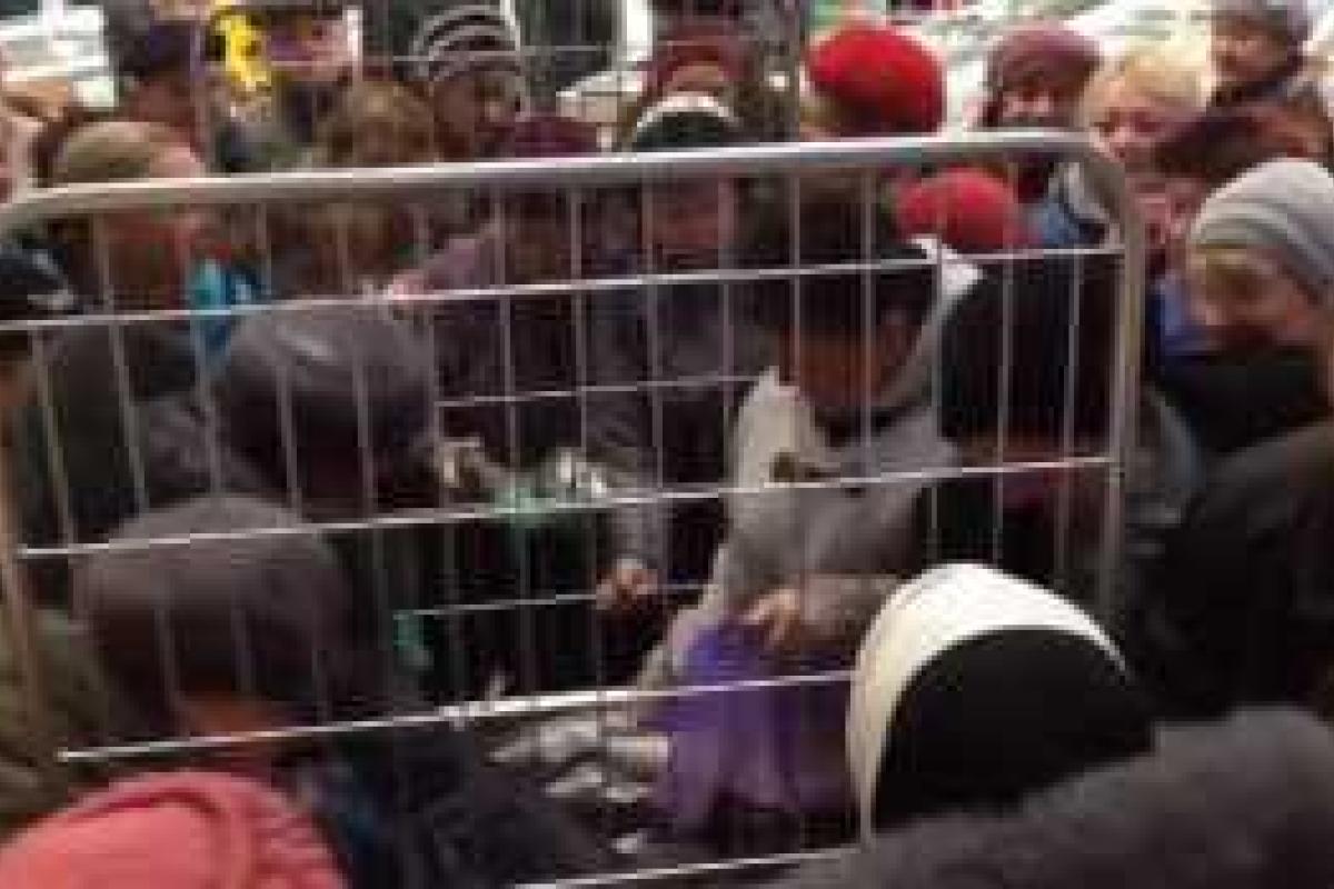 Киевские пенсионеры устроили драку из-за дешевой скумбрии