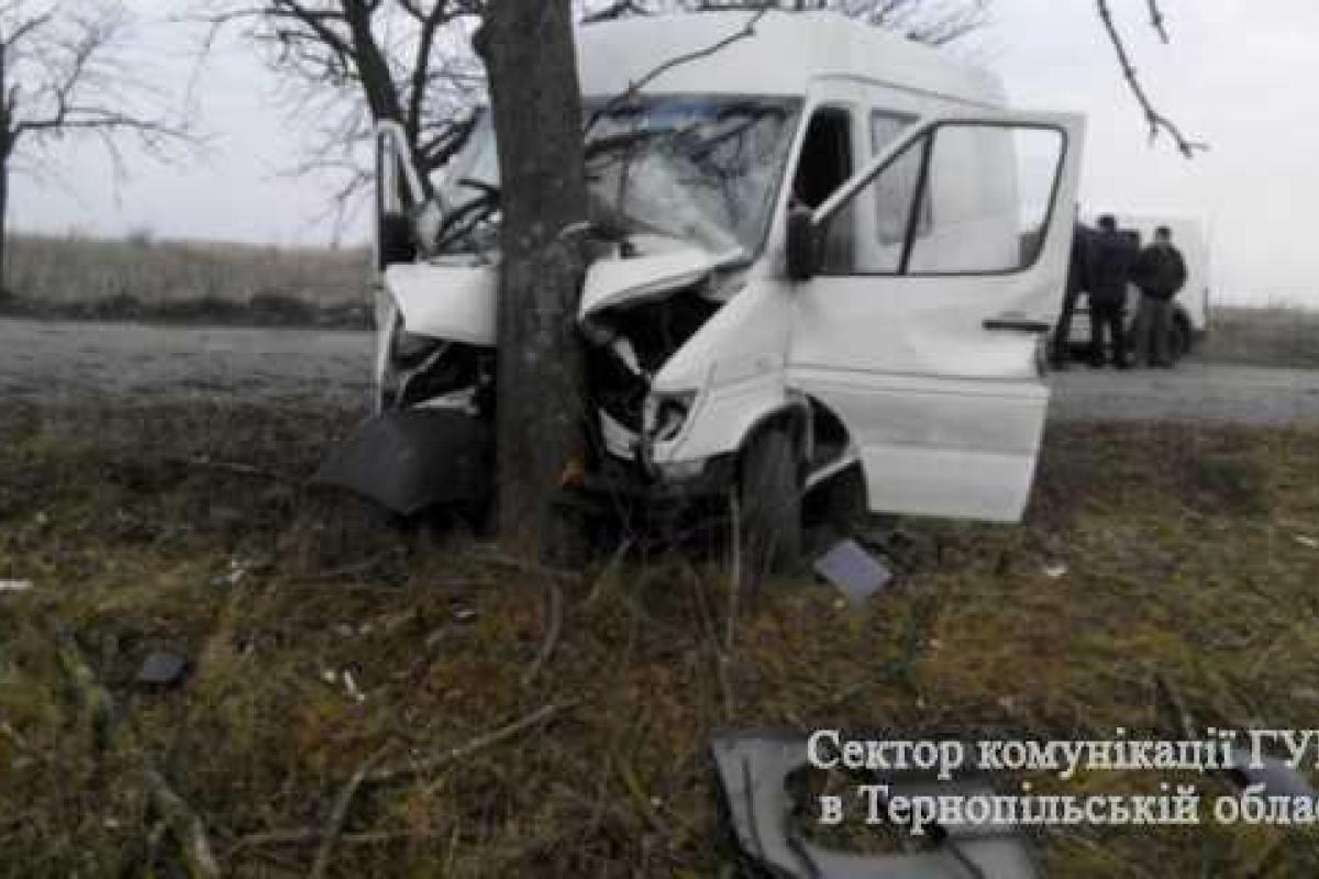 Смертельное ДТП на Тернопольщине: микроавтобус влетел в дерево Смертельное ДТП на Тернопольщине: микроавтобус влетел в дерево