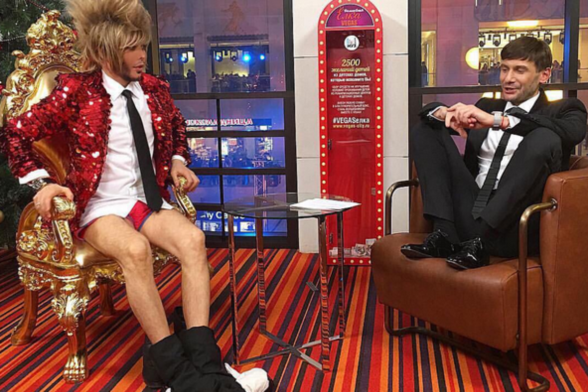 Сергей Зверев снял штаны в прямом эфире