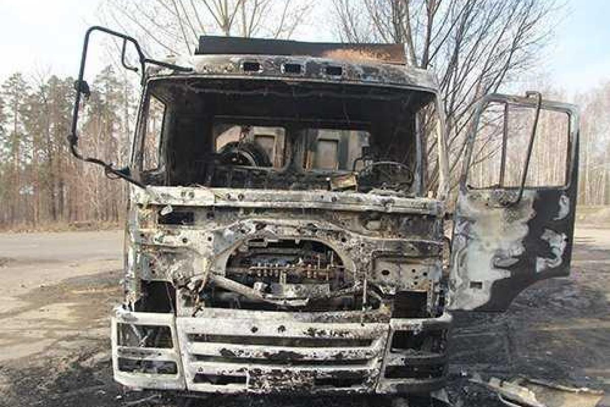 В России женщина сожгла грузовик, чтобы согреться 