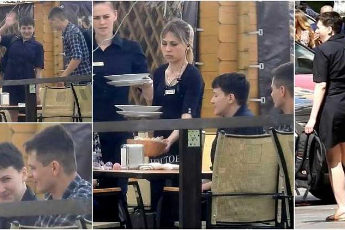 Второй день на свободе: Надежда Савченко надела платье и пообедала в ресторане