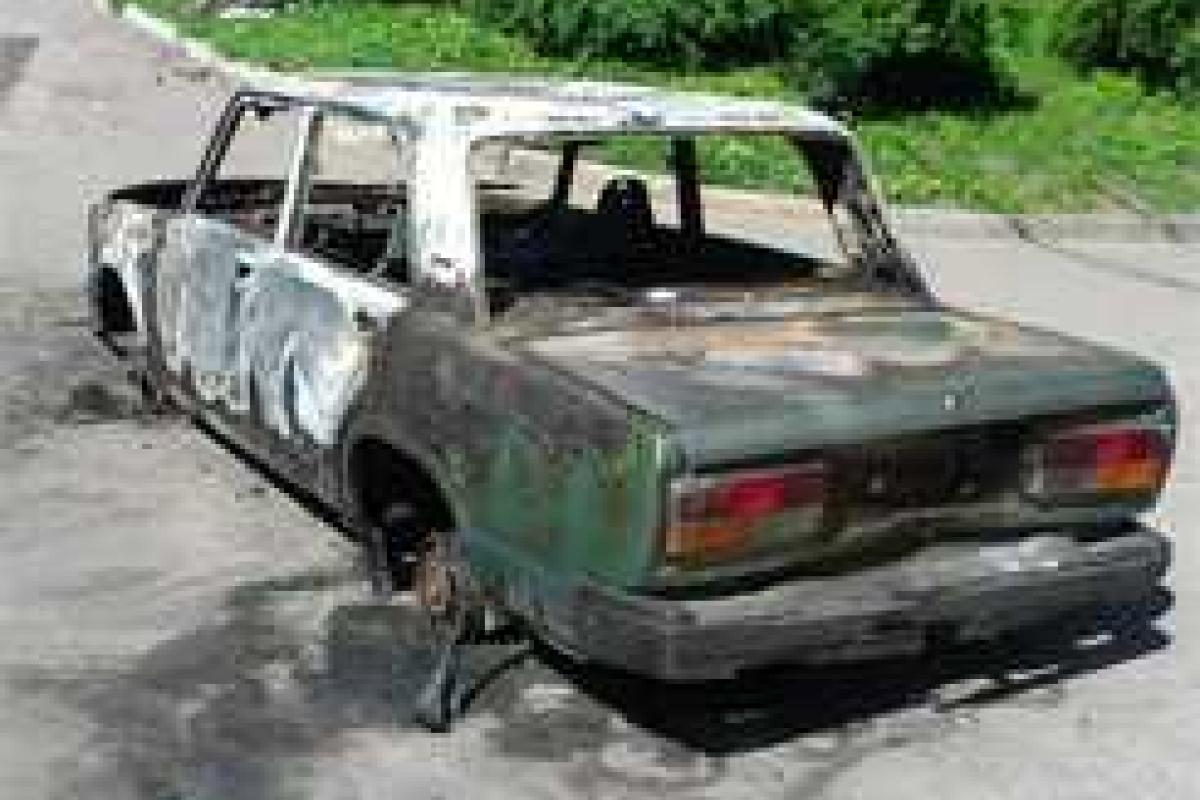 Харьков: В районе Южного вокзала сгорел «ВАЗ» Харьков: В районе Южного вокзала сгорел «ВАЗ»